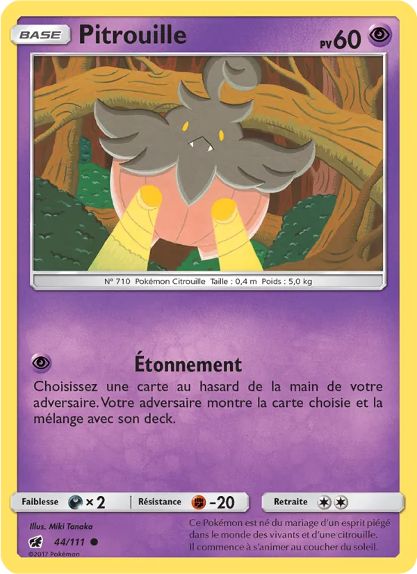 Carte Pokémon Pitrouille 44/111 de l'extension Invasion Carmin