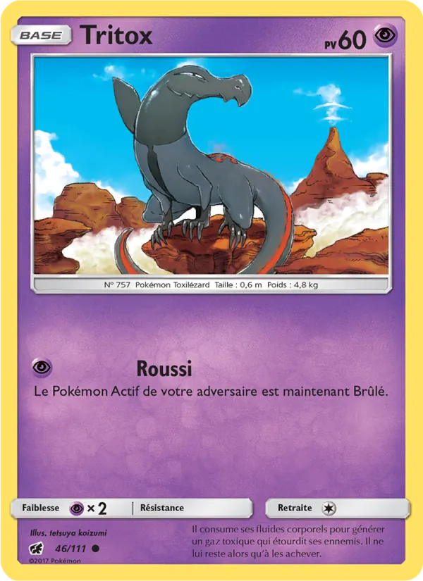 Carte Pokémon Tritox 46/111 de l'extension Invasion Carmin