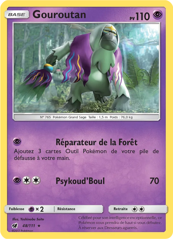 Carte Pokémon Gouroutan 48/111 de l'extension Invasion Carmin