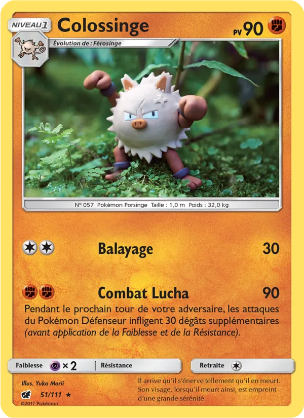 Carte Pokémon Colossinge 51/111 de l'extension Invasion Carmin