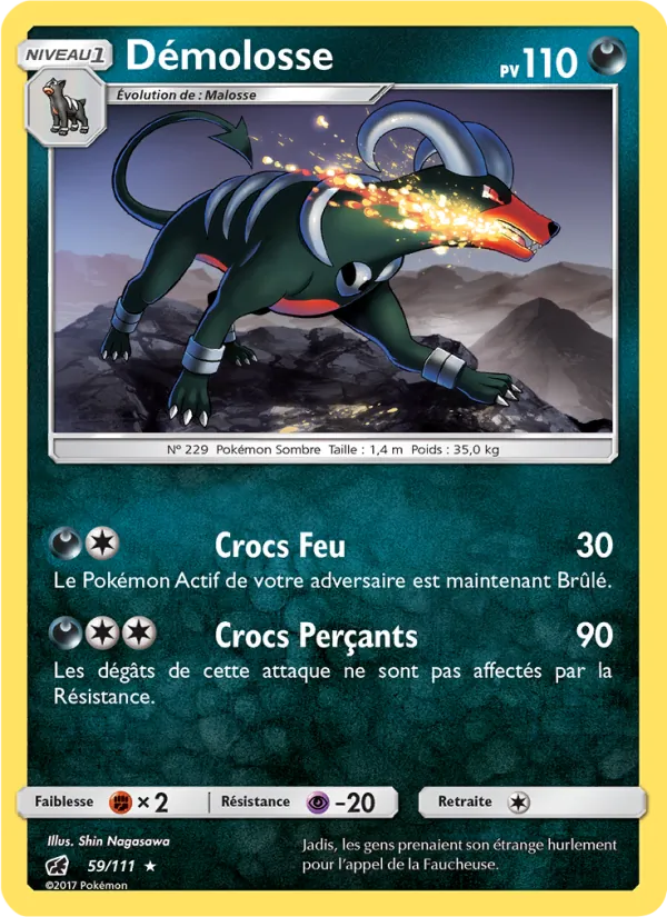 Carte Pokémon Démolosse 59/111 de l'extension Invasion Carmin