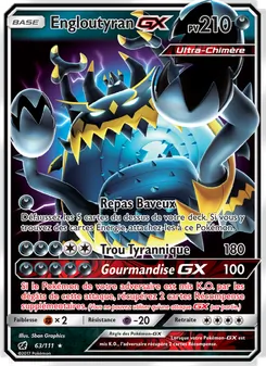 Carte Pokémon Engloutyran GX 63