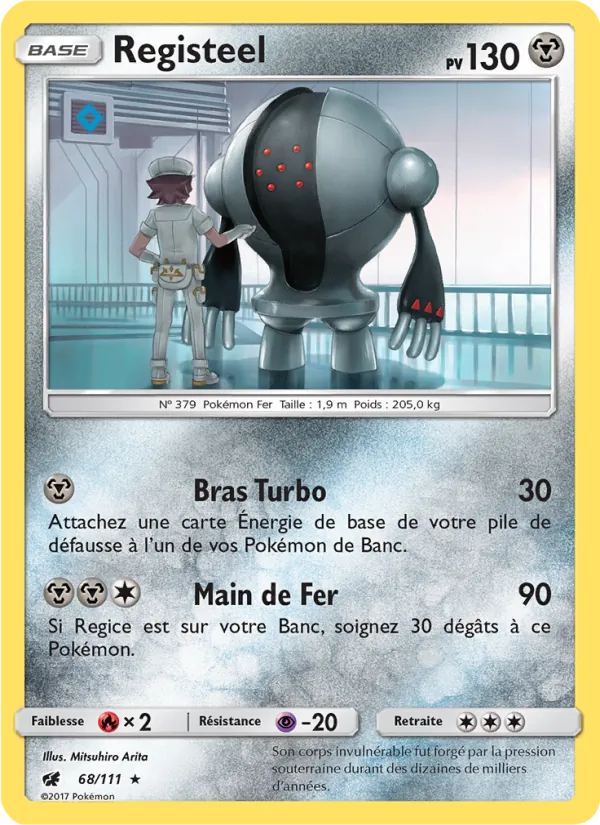 Carte Pokémon Registeel 68/111 de l'extension Invasion Carmin