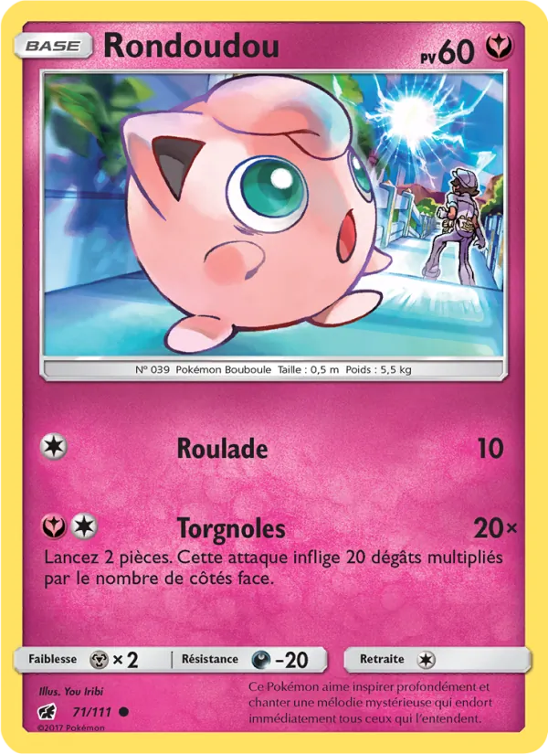 Carte Pokémon Rondoudou 71/111 de l'extension Invasion Carmin