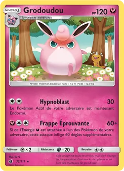 Carte Pokémon Grodoudou 72