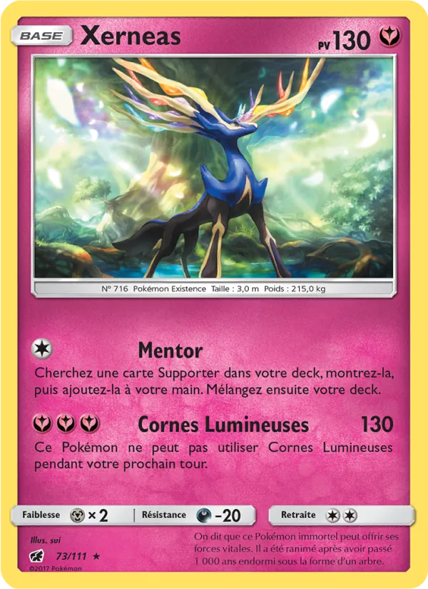 Carte Pokémon Xerneas 73/111 de l'extension Invasion Carmin