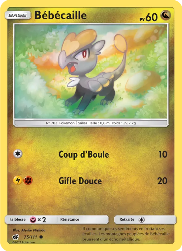 Carte Pokémon Bébécaille 75/111 de l'extension Invasion Carmin