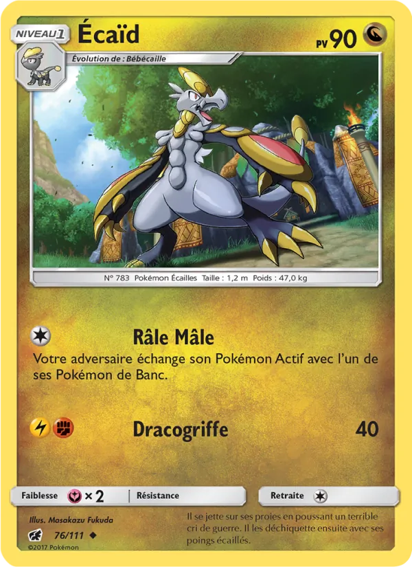 Carte Pokémon Écaïd 76/111 de l'extension Invasion Carmin
