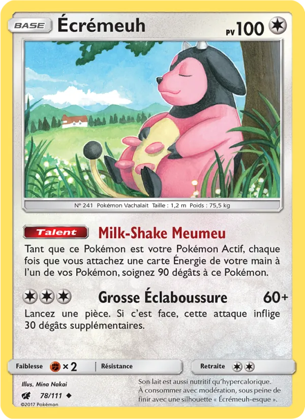 Carte Pokémon Écrémeuh 78/111 de l'extension Invasion Carmin