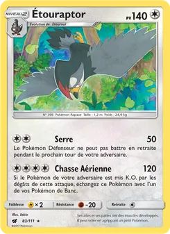 Carte Pokémon Étouraptor 83