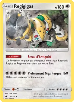 Carte Pokémon Regigigas 84