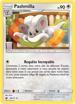 Carte Pokémon Pashmilla 86