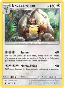 Carte Pokémon Excavarenne 88