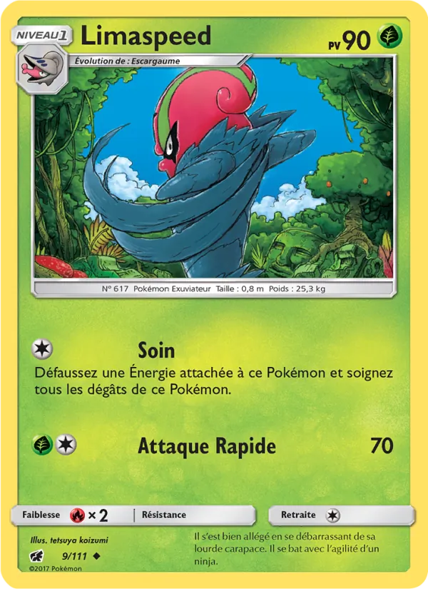Carte Pokémon Limaspeed 9/111 de l'extension Invasion Carmin