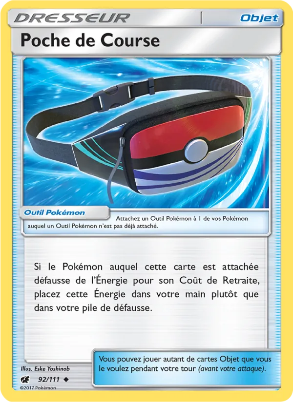 Carte Pokémon Poche de Course 92/111 de l'extension Invasion Carmin