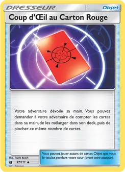 Carte Pokémon Coup d’Œil au Carton Rouge 97