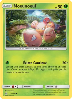 Carte Pokémon Noeunoeuf 1