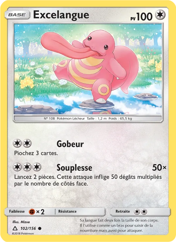 Carte Pokémon Excelangue 102/156 de l'extension Ultra-Prisme
