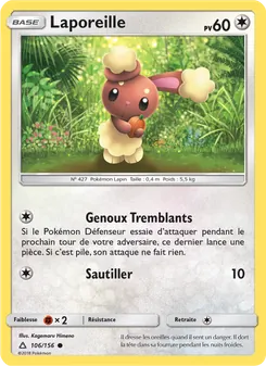 Carte Pokémon Laporeille 106