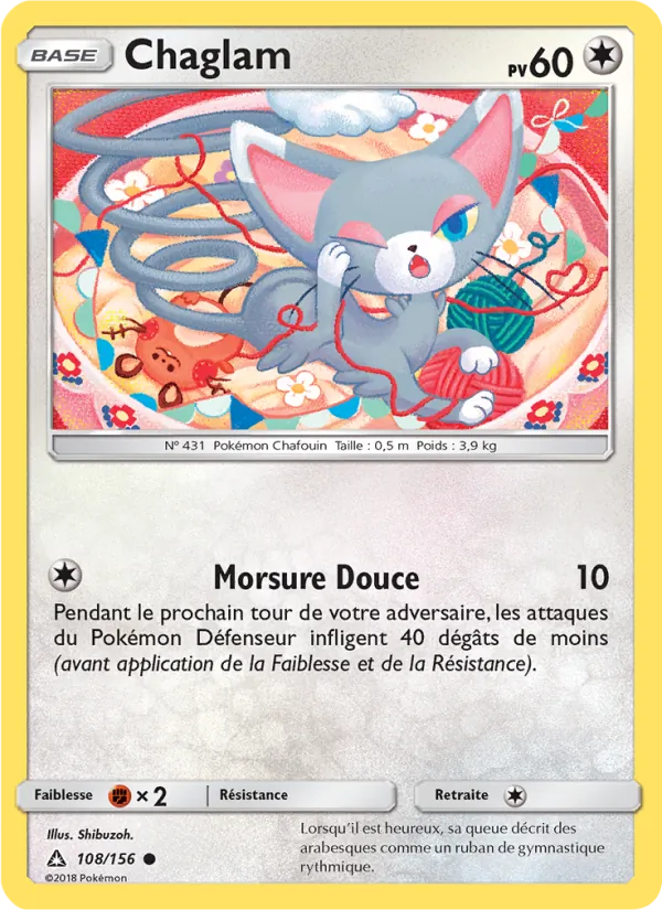Carte Pokémon Chaglam 108/156 de l'extension Ultra-Prisme