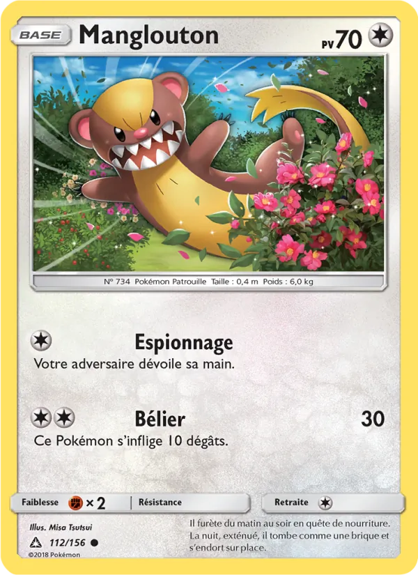 Carte Pokémon Manglouton 112/156 de l'extension Ultra-Prisme