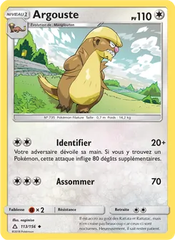 Carte Pokémon Argouste 113