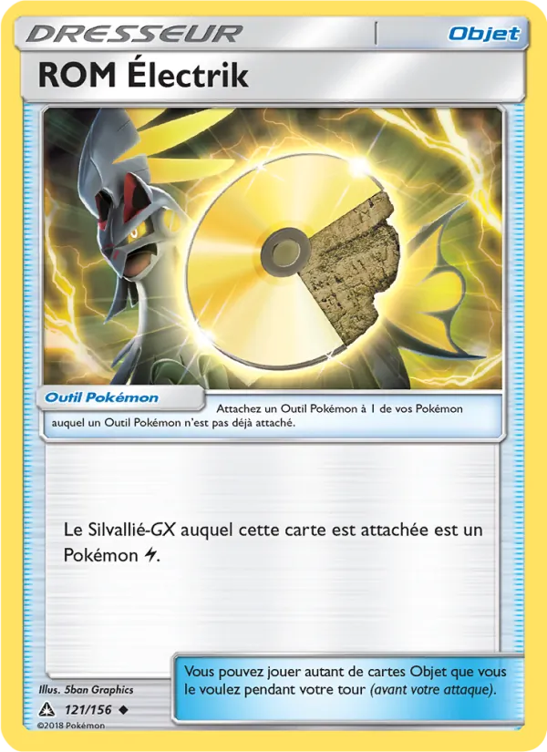 Carte Pokémon ROM Électrik 121/156 de l'extension Ultra-Prisme