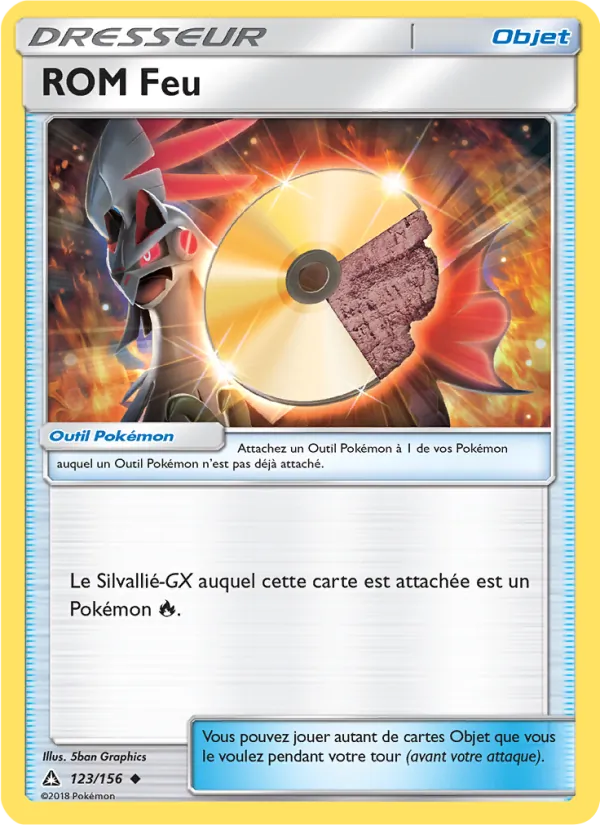 Carte Pokémon ROM Feu 123/156 de l'extension Ultra-Prisme