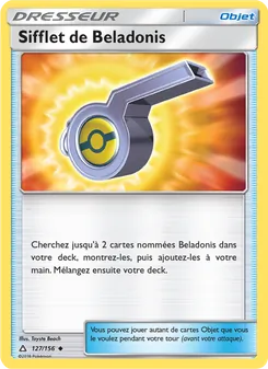 Carte Pokémon Sifflet de Beladonis 127