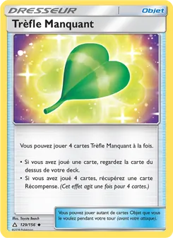 Carte Pokémon Trèfle Manquant 129 — Ultra-Prisme