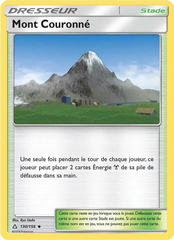 Carte Pokémon Mont Couronné 130/156 de l'extension Ultra-Prisme