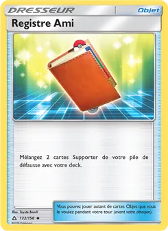 Carte Pokémon Registre Ami 132