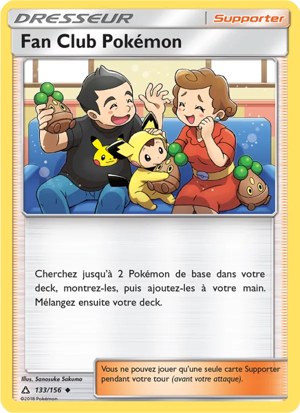 Carte Pokémon Fan Club Pokémon 133/156 de l'extension Ultra-Prisme