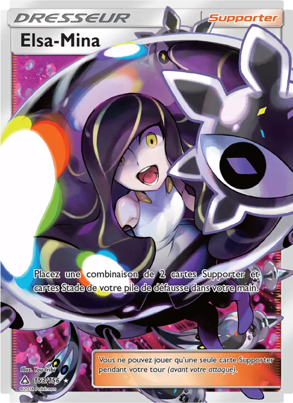 Carte Pokémon Elsa-Mina 153/156 de l'extension Ultra-Prisme