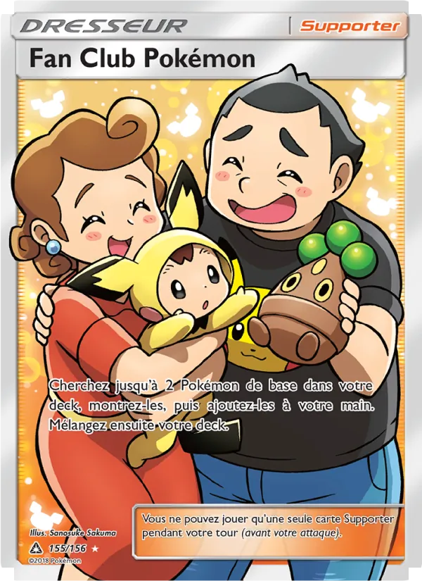 Carte Pokémon Fan Club Pokémon 155/156 de l'extension Ultra-Prisme
