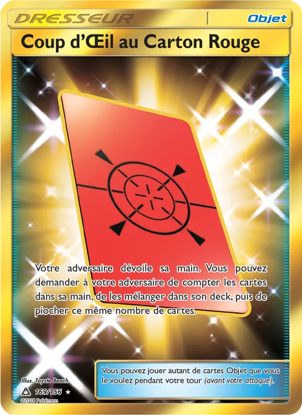 Carte Pokémon Coup d’Œil au Carton Rouge 169/156 de l'extension Ultra-Prisme