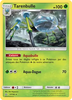 Carte Pokémon Tarenbulle 17