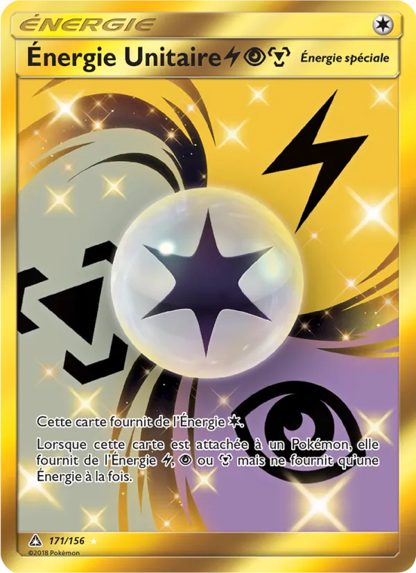 Carte Pokémon Énergie Unitaire LightningPsychicMetal 171/156 de l'extension Ultra-Prisme