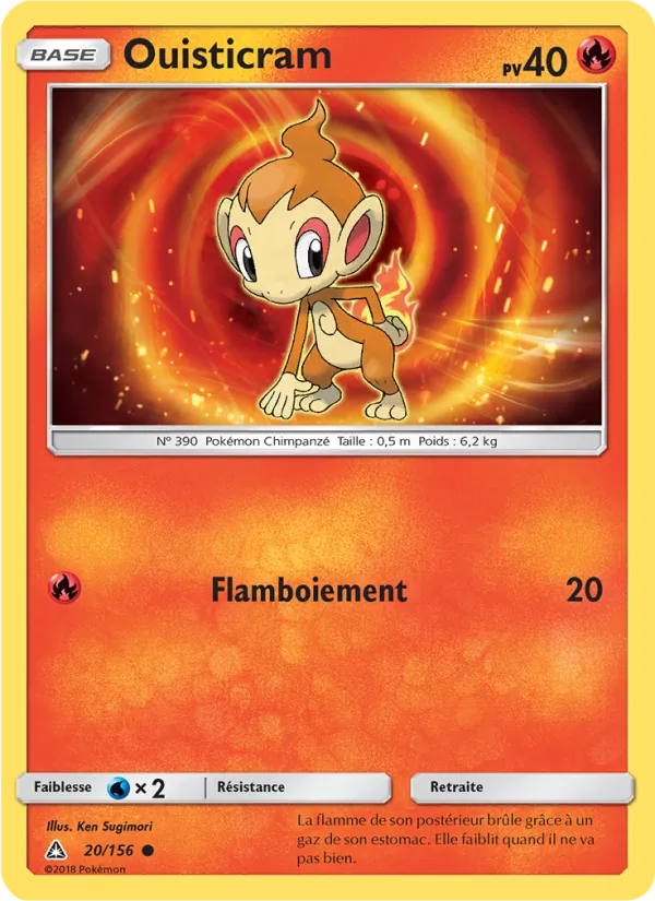 Carte Pokémon Ouisticram 20/156 de l'extension Ultra-Prisme