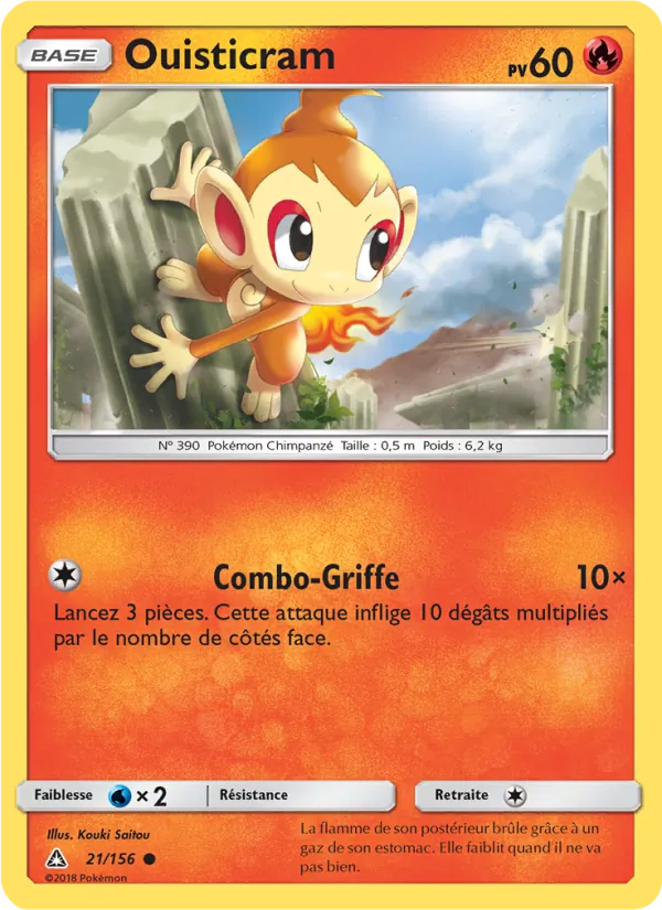 Carte Pokémon Ouisticram 21/156 de l'extension Ultra-Prisme