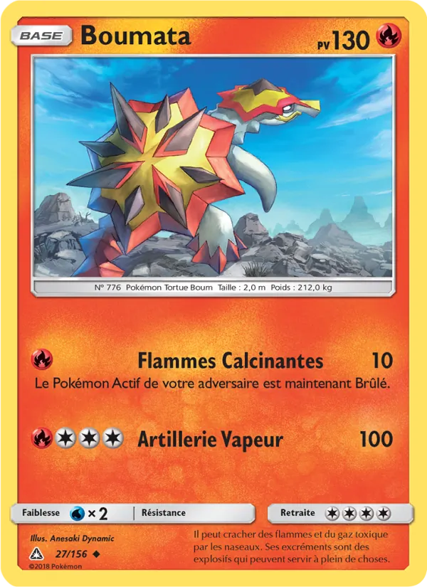 Carte Pokémon Boumata 27/156 de l'extension Ultra-Prisme