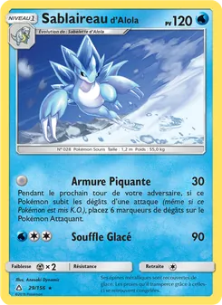 Carte Pokémon Sablaireau d’Alola 29