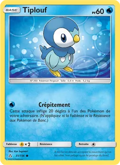 Carte Pokémon Tiplouf 31