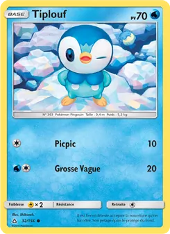 Carte Pokémon Tiplouf 32