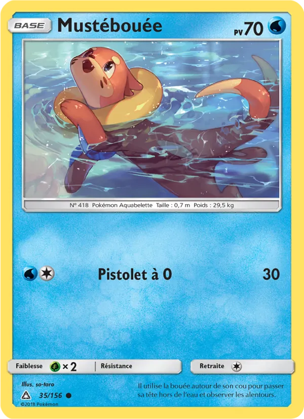 Carte Pokémon Mustébouée 35/156 de l'extension Ultra-Prisme