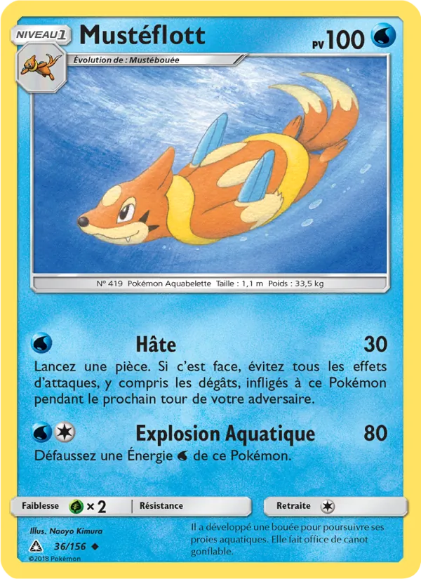 Carte Pokémon Mustéflott 36/156 de l'extension Ultra-Prisme