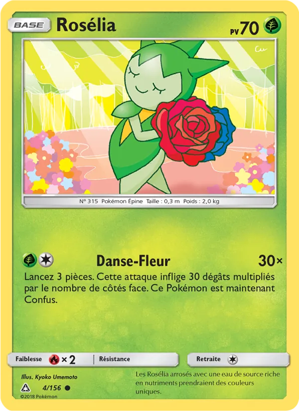 Carte Pokémon Rosélia 4/156 de l'extension Ultra-Prisme