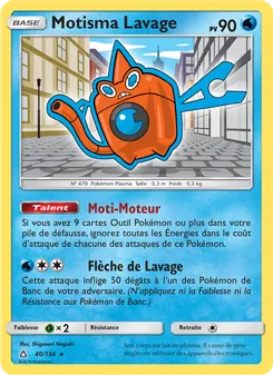 Carte Pokémon Motisma Lavage 40