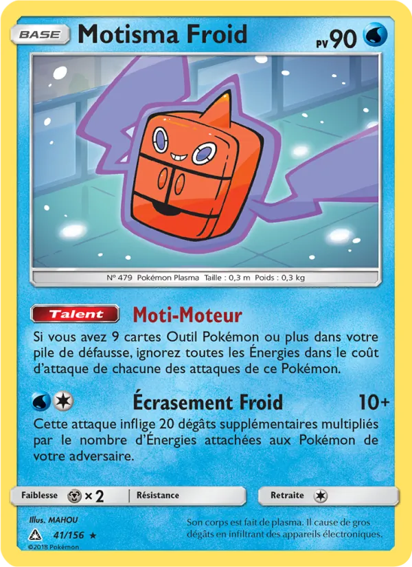 Carte Pokémon Motisma Froid 41/156 de l'extension Ultra-Prisme