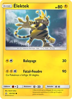 Carte Pokémon Élektek 43